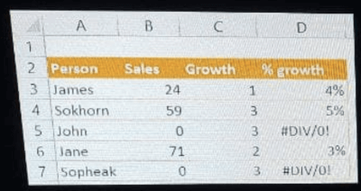 Microsoft Excel LinkedIn Skill Assessment Answer Q94