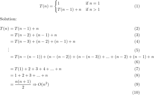 Time complexity of recurrence relation